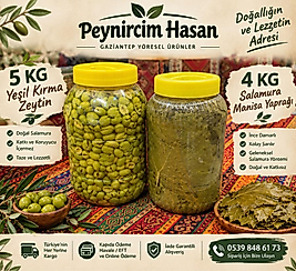 Yeşil zeytin 5 kg Manisa yaprağı 4 kg